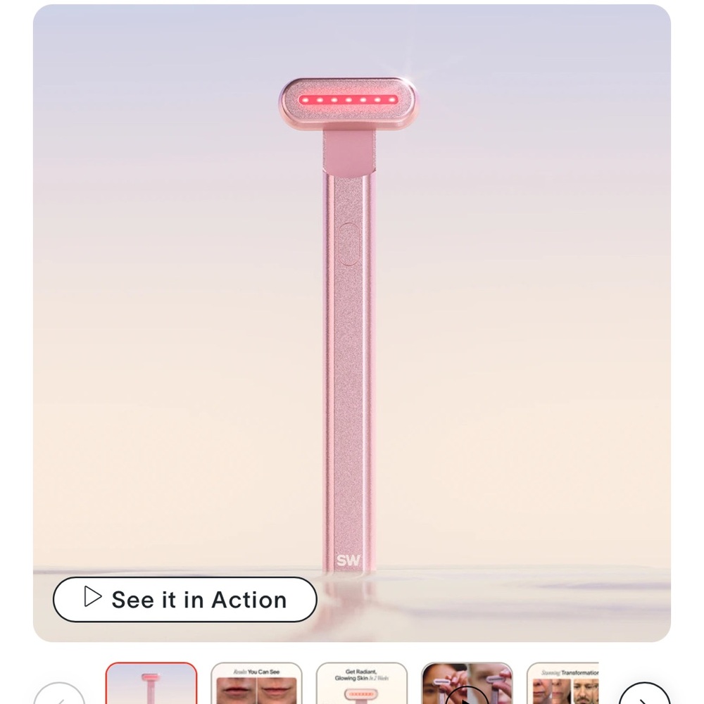 Unopened Solawave red light wand and Solawave Activating Serum